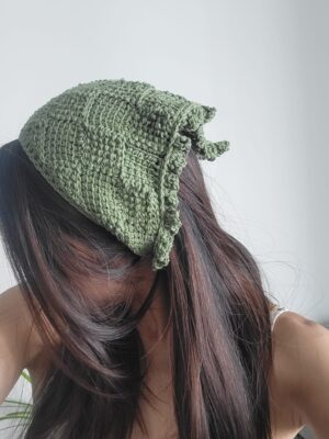 Green Ruffle Bandana