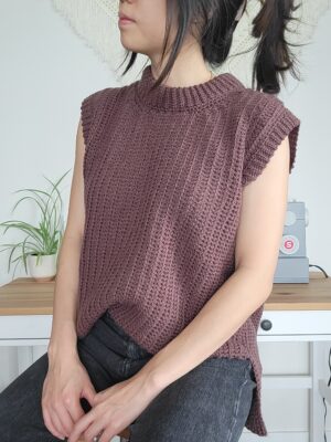 Ribbed Sweater Vest Full Length (M)